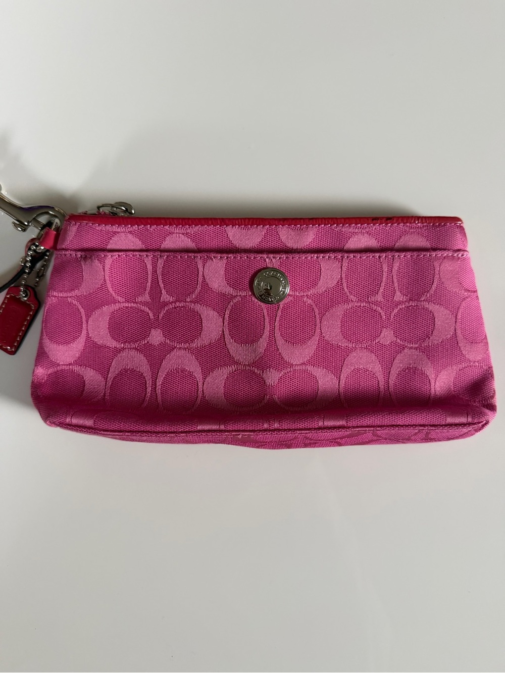 Coach Pink Y2K Signature Wristlet Wristlet